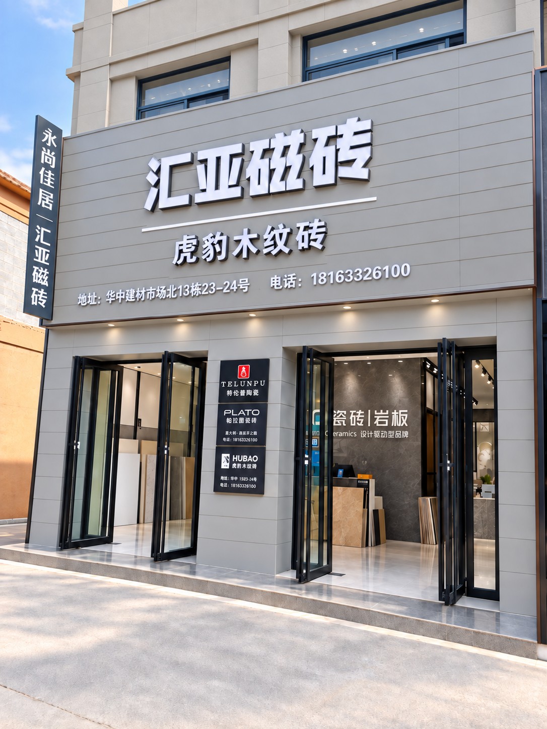 木纹砖纹理与铺贴效果展示